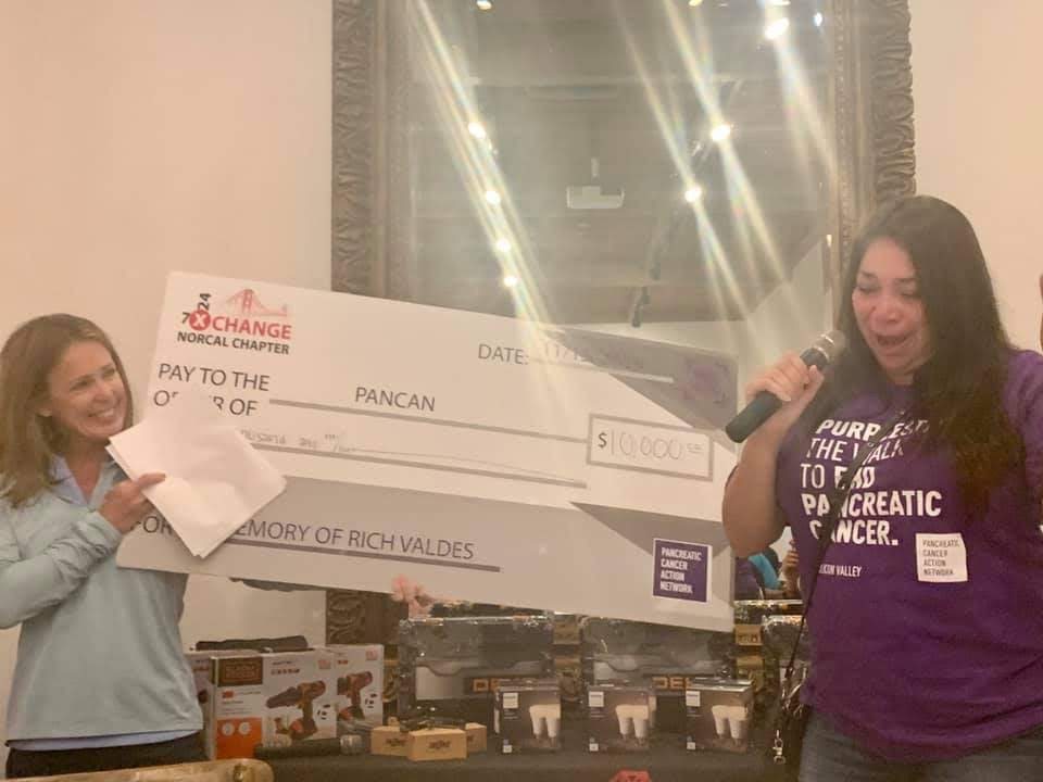 Michelle Valdes and 7x24 Exchange donating to Pancan